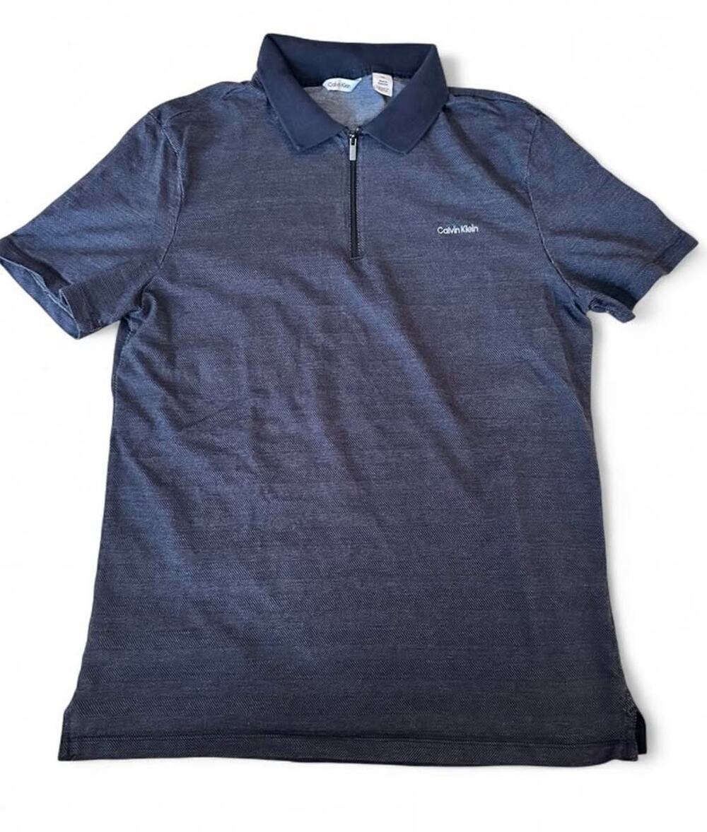 Mens Calvin Klein Quarter-Zip Polo Shirt Size Large